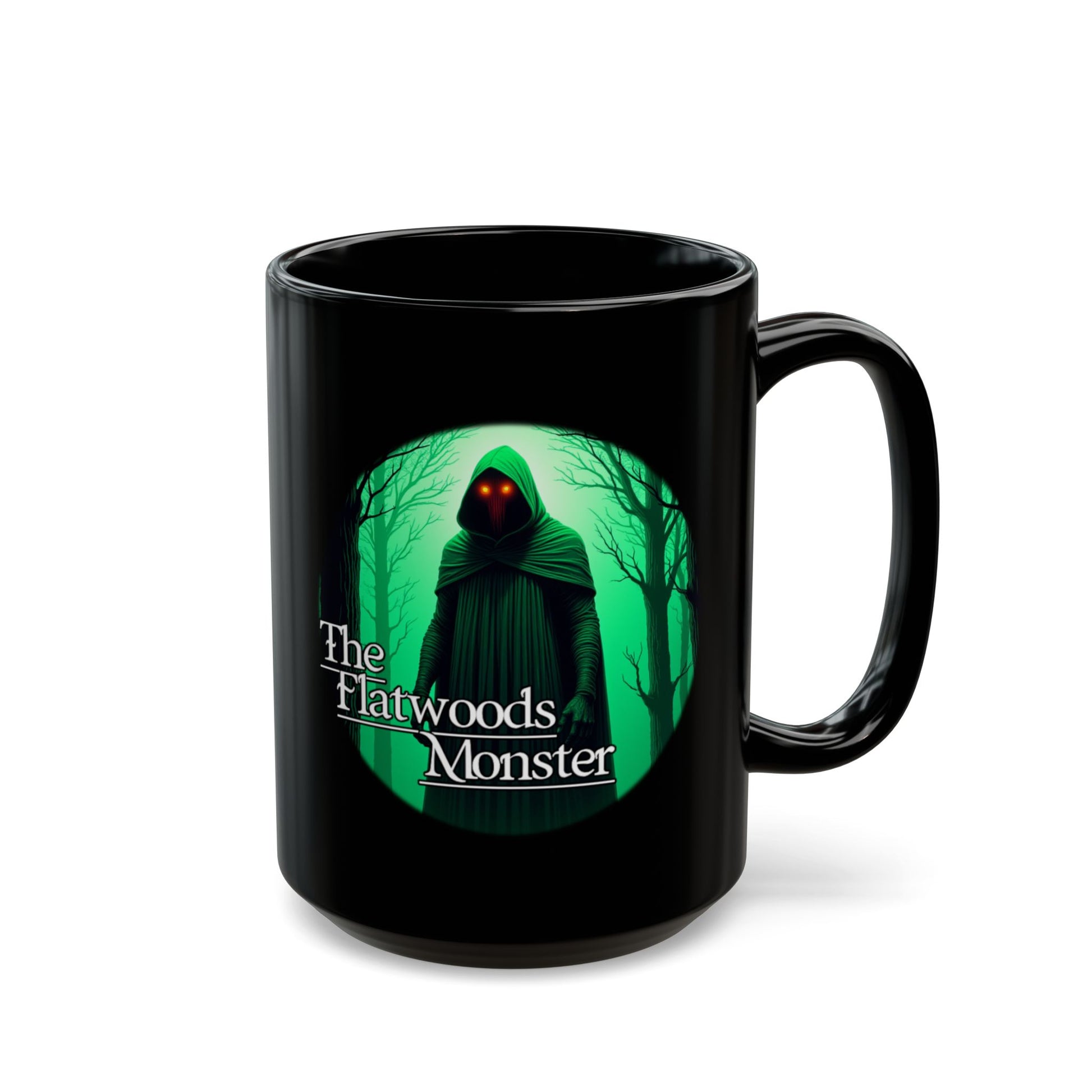 11oz & 15oz Black Coffee Cup | The Flatwoods Monster-Nicodemus Studios