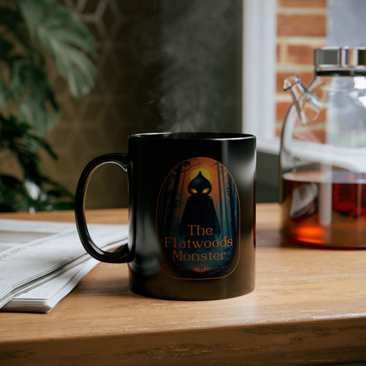 11oz & 15oz Black Coffee Cup | Vintage The Flatwoods Monster-11oz-Nicodemus Studios