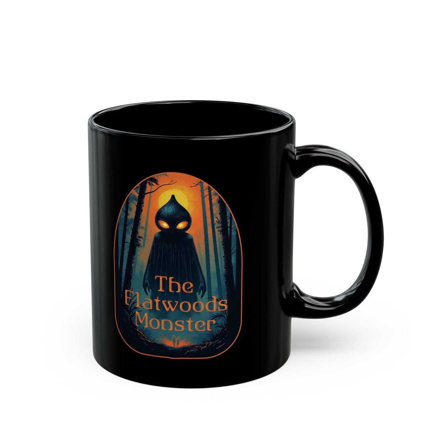 11oz & 15oz Black Coffee Cup | Vintage The Flatwoods Monster-Nicodemus Studios
