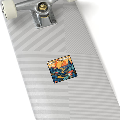 WV "Golden Summer" Square Indoor/Outdoor sticker-Nicodemus Studios