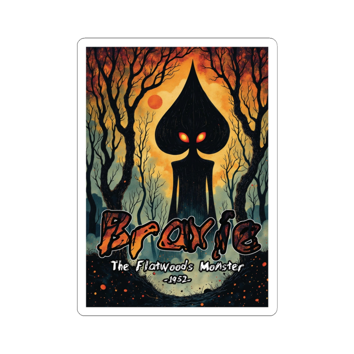 Kiss-Cut Stickers | Braxie The Flatwoods Monster Graphic