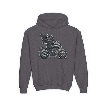 Cozy Youth Hoodie | Biker Mothman
