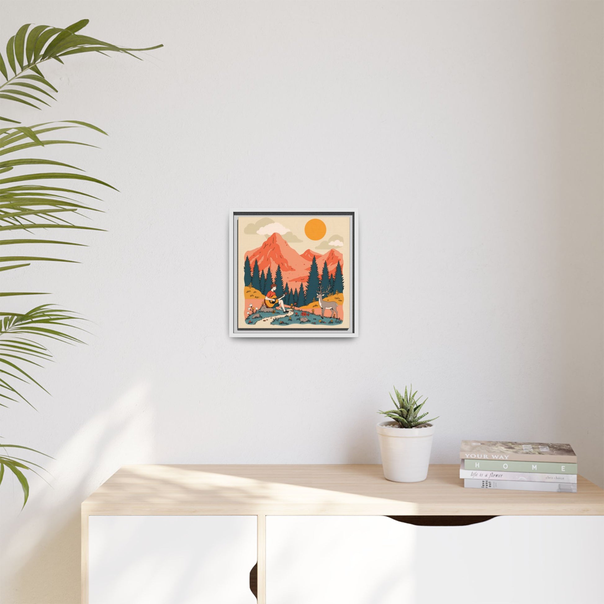 "Fawn Melody 03" Framed Canvas Art Print Canvas