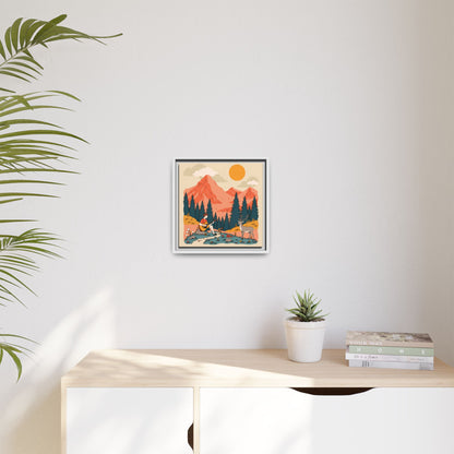 "Fawn Melody 03" Framed Canvas Art Print Canvas