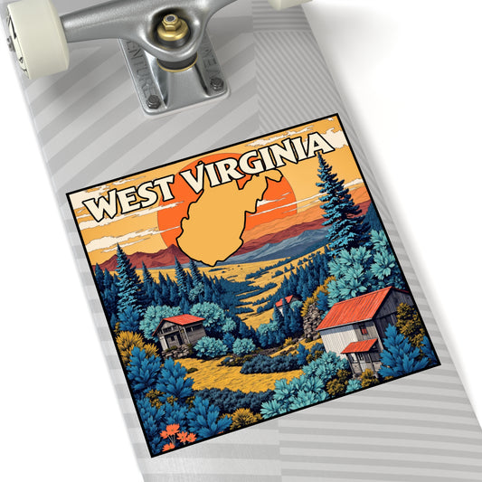 WV "Golden Summer" Square Indoor/Outdoor sticker-Square-6" × 6"-White-Nicodemus Studios