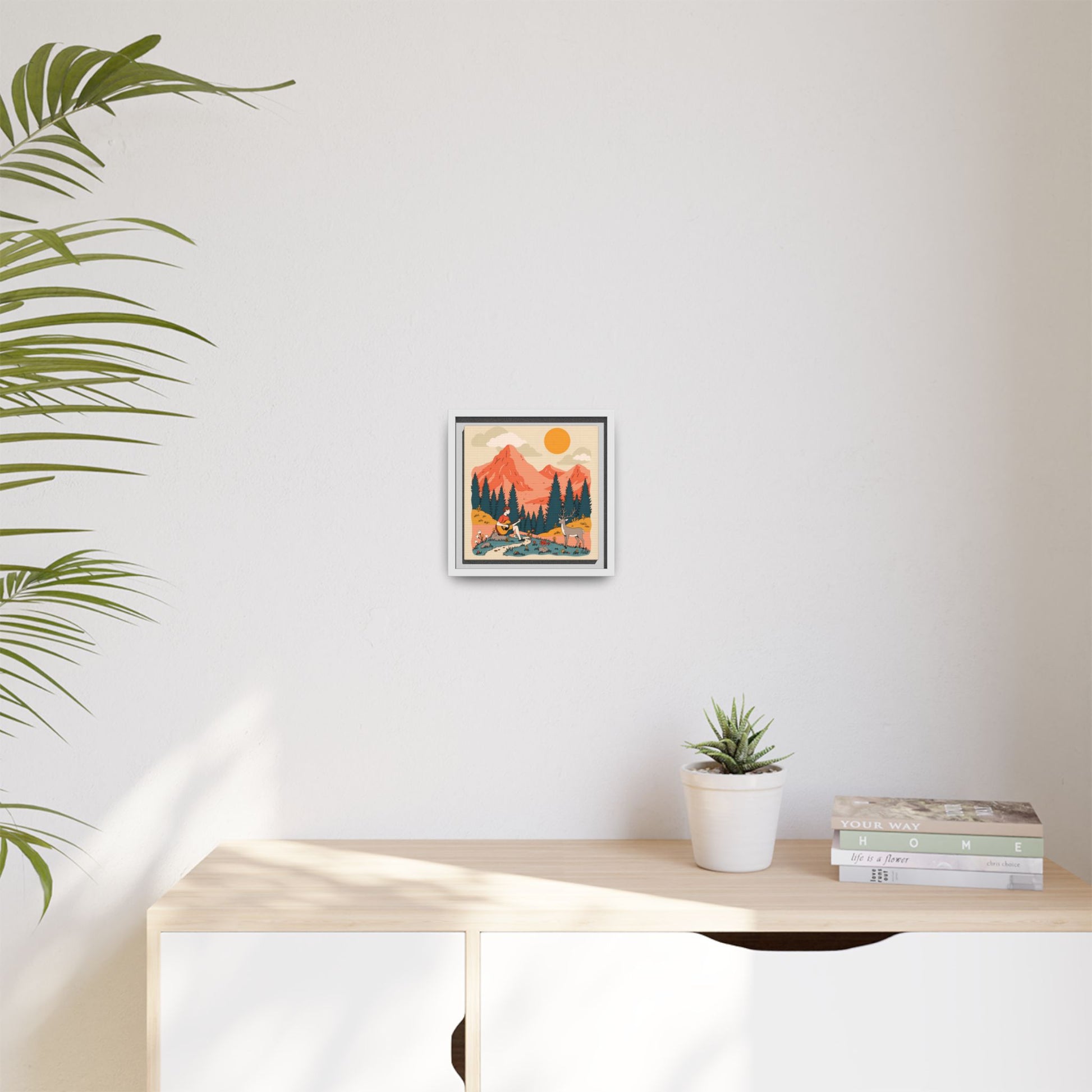 "Fawn Melody 03" Framed Canvas Art Print Canvas