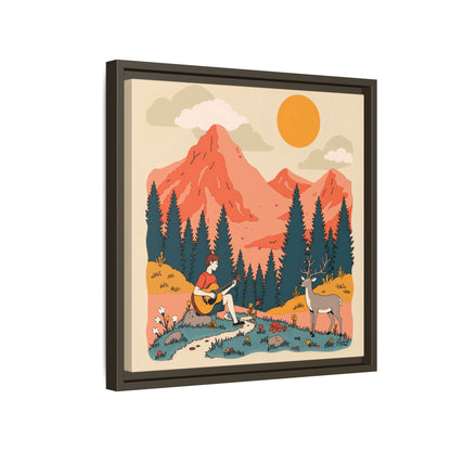 "Fawn Melody 03" Framed Canvas Art Print Canvas