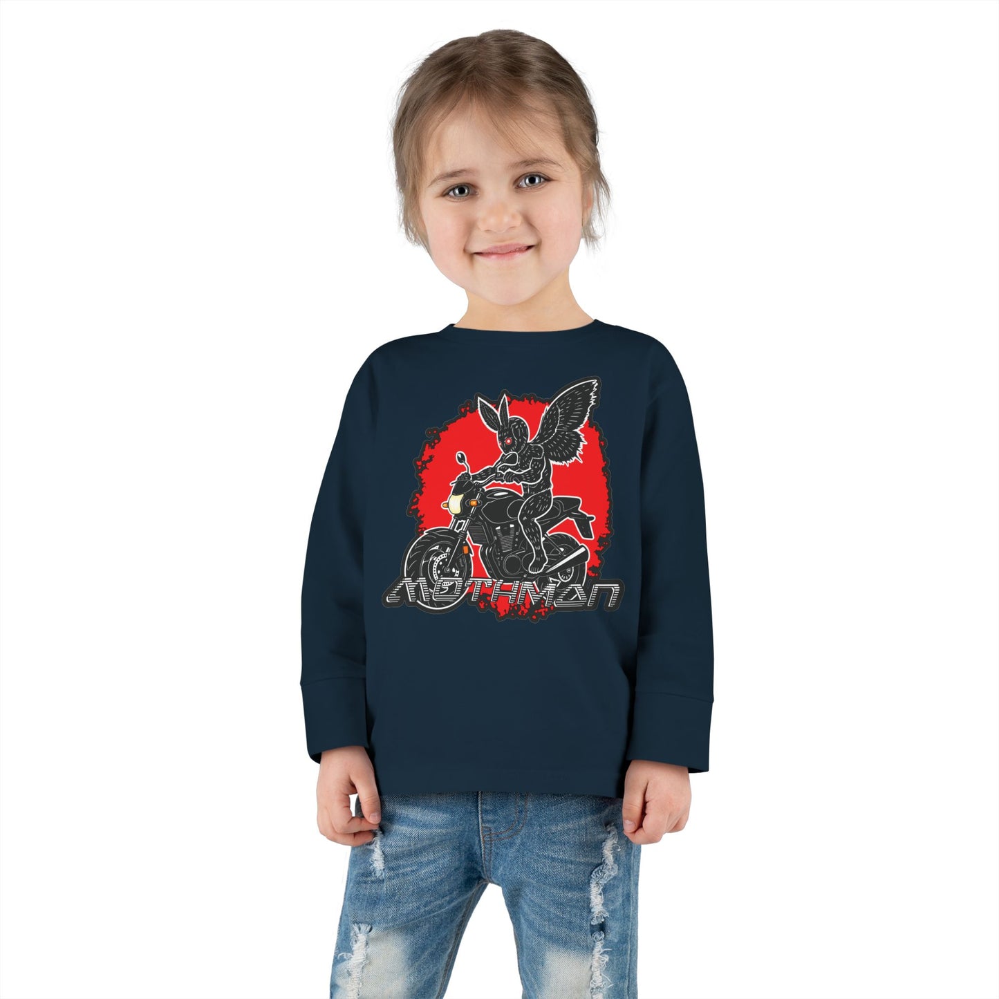 Toddler Long Sleeve Tee |  Mothman Biker