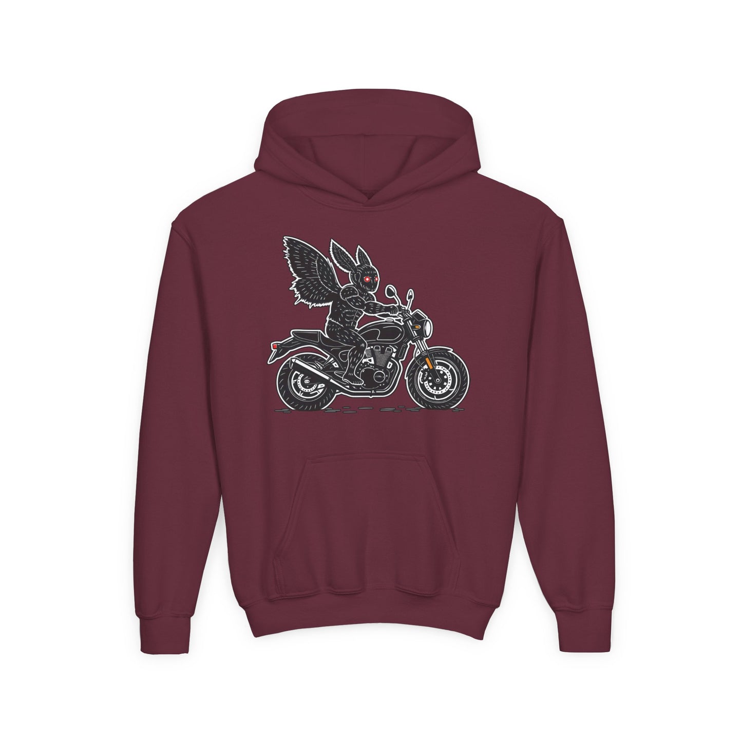 Cozy Youth Hoodie | Biker Mothman