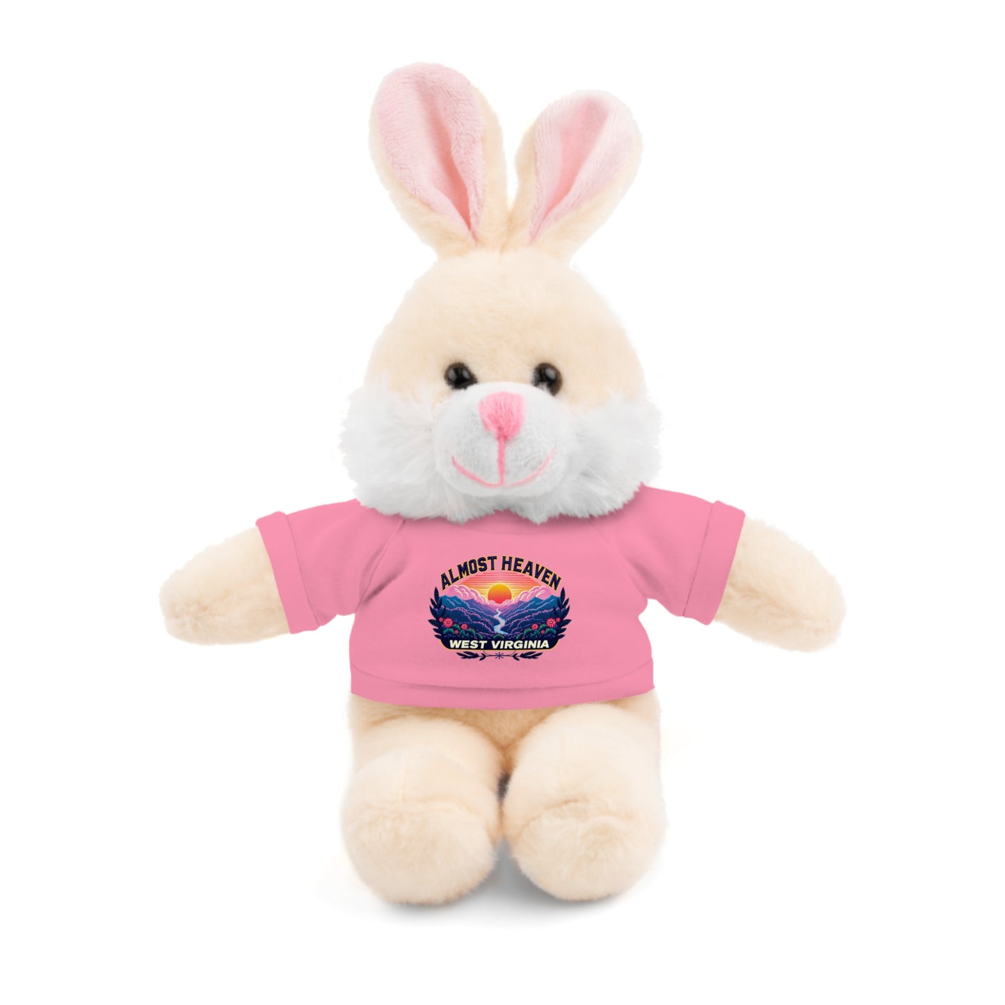 Stuffed Animals with Tee-Pink-Bunny-8"-Nicodemus Studios