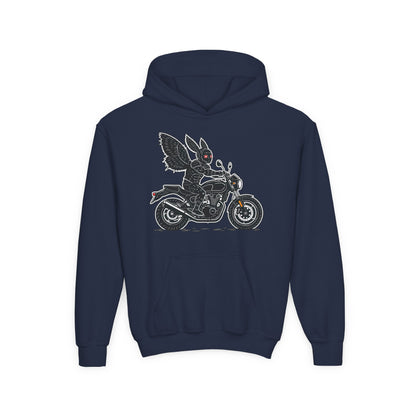 Cozy Youth Hoodie | Biker Mothman
