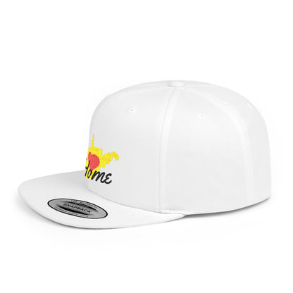 Flat Bill Snapback Hat | West Virginia Home Love