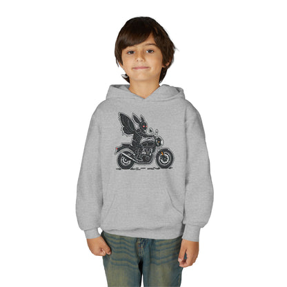 Cozy Youth Hoodie | Biker Mothman