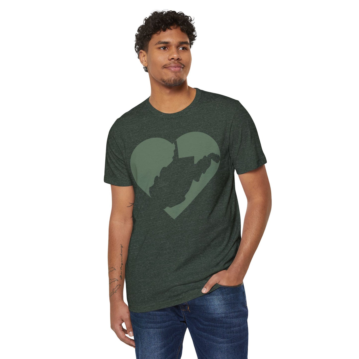 Recycled Organic T-Shirt | WV Heart Design