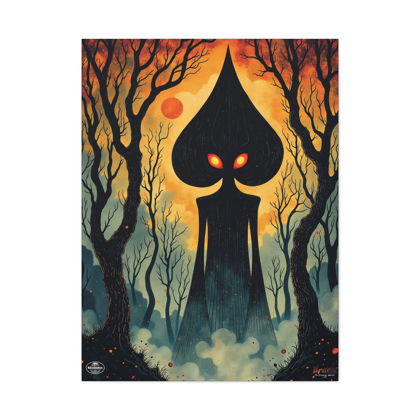 Canvas Wall Art | Braxie The Flatwoods Monster