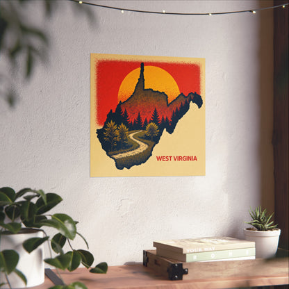 West Virginia "Summer Whispers" Vintage Fine Art Poster - West Virginia Scenic Wall Art