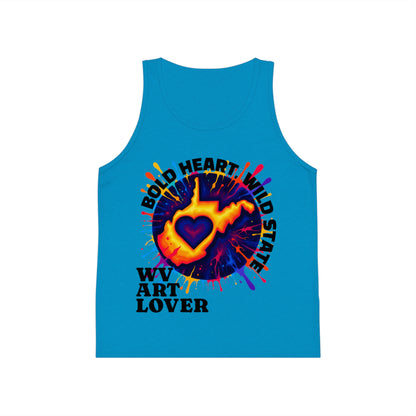 Kid's Jersey Tank Top | Bold Heart Wild State design