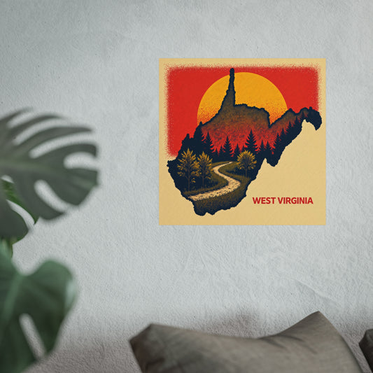 West Virginia "Summer Whispers" Vintage Fine Art Poster - West Virginia Scenic Wall Art