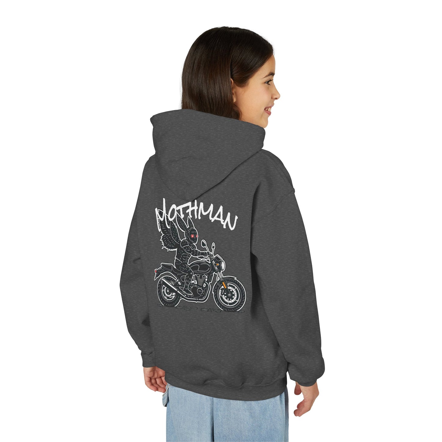 Cozy Youth Hoodie | Biker Mothman