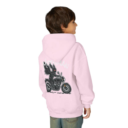 Cozy Youth Hoodie | Biker Mothman