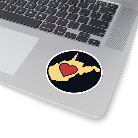Kiss-Cut Stickers | Heart WV Vintage Navy & yellow