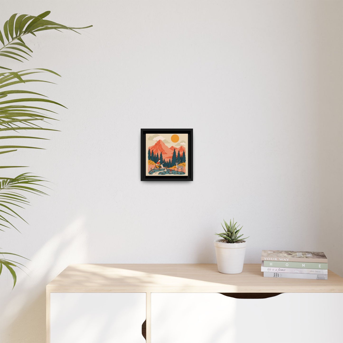"Fawn Melody 03" Framed Canvas Art Print Canvas