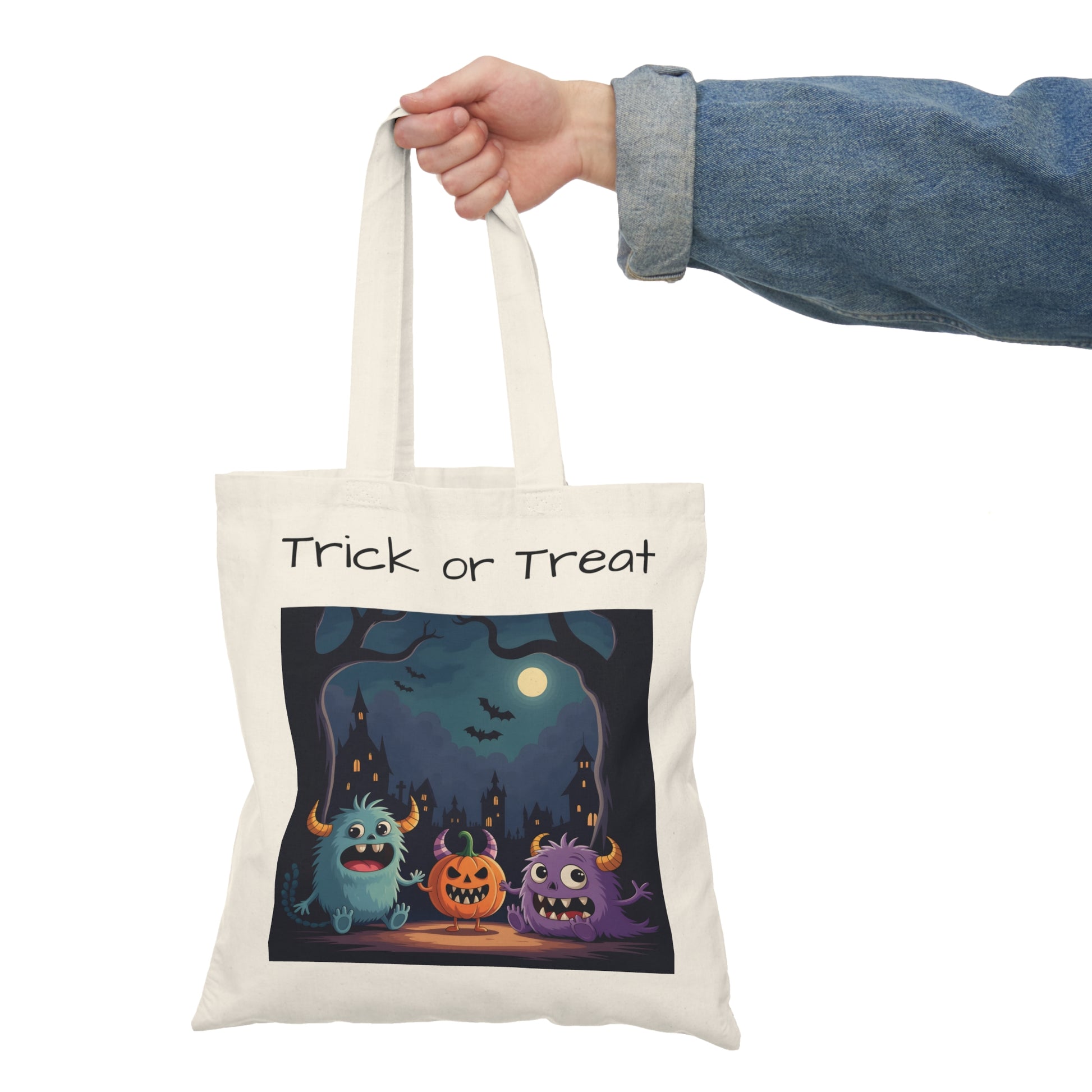 Eco-Friendly Trick or Treat Tote Bag 01-Nicodemus Studios
