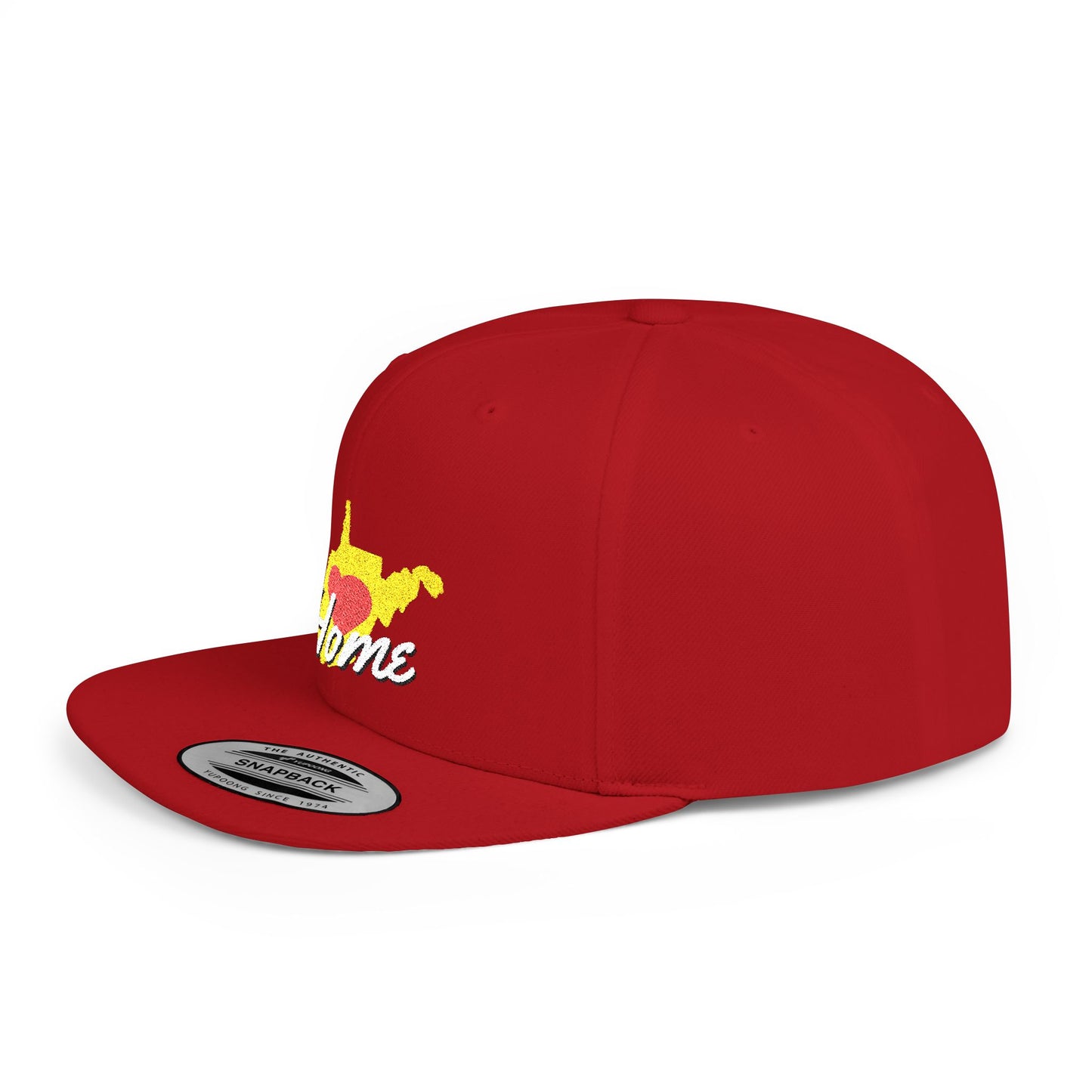 Flat Bill Snapback Hat | West Virginia Home Love-Dark Colors