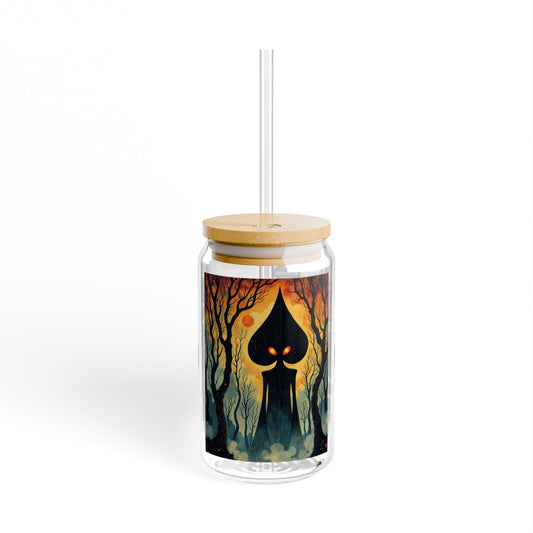 16oz Eco-Friendly Sipper Glass | Braxie The Flatwoods Monster-Nicodemus Studios