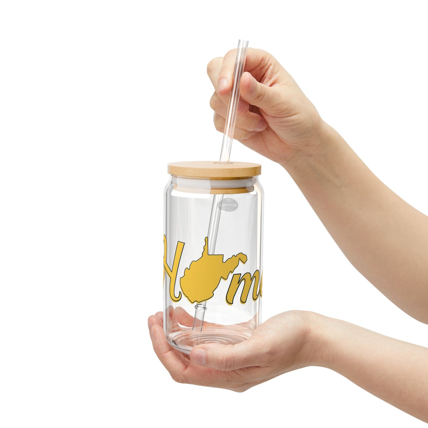 16oz Eco-Friendly Sipper Glass | "Home WV"-Nicodemus Studios