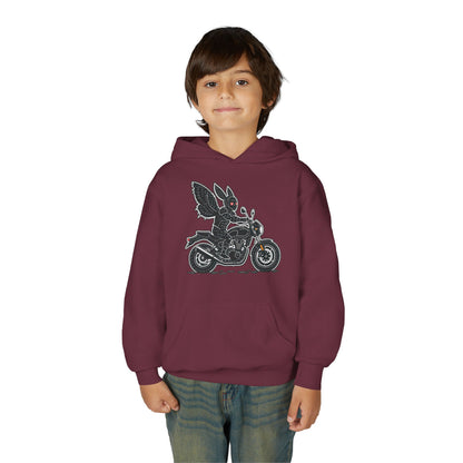 Cozy Youth Hoodie | Biker Mothman