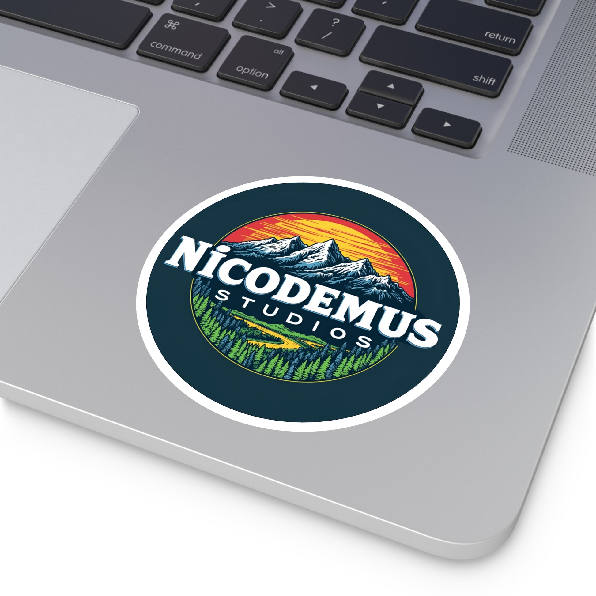 Nicodemus Studios Logo Round Stickers - Indoor/Outdoor Paper products