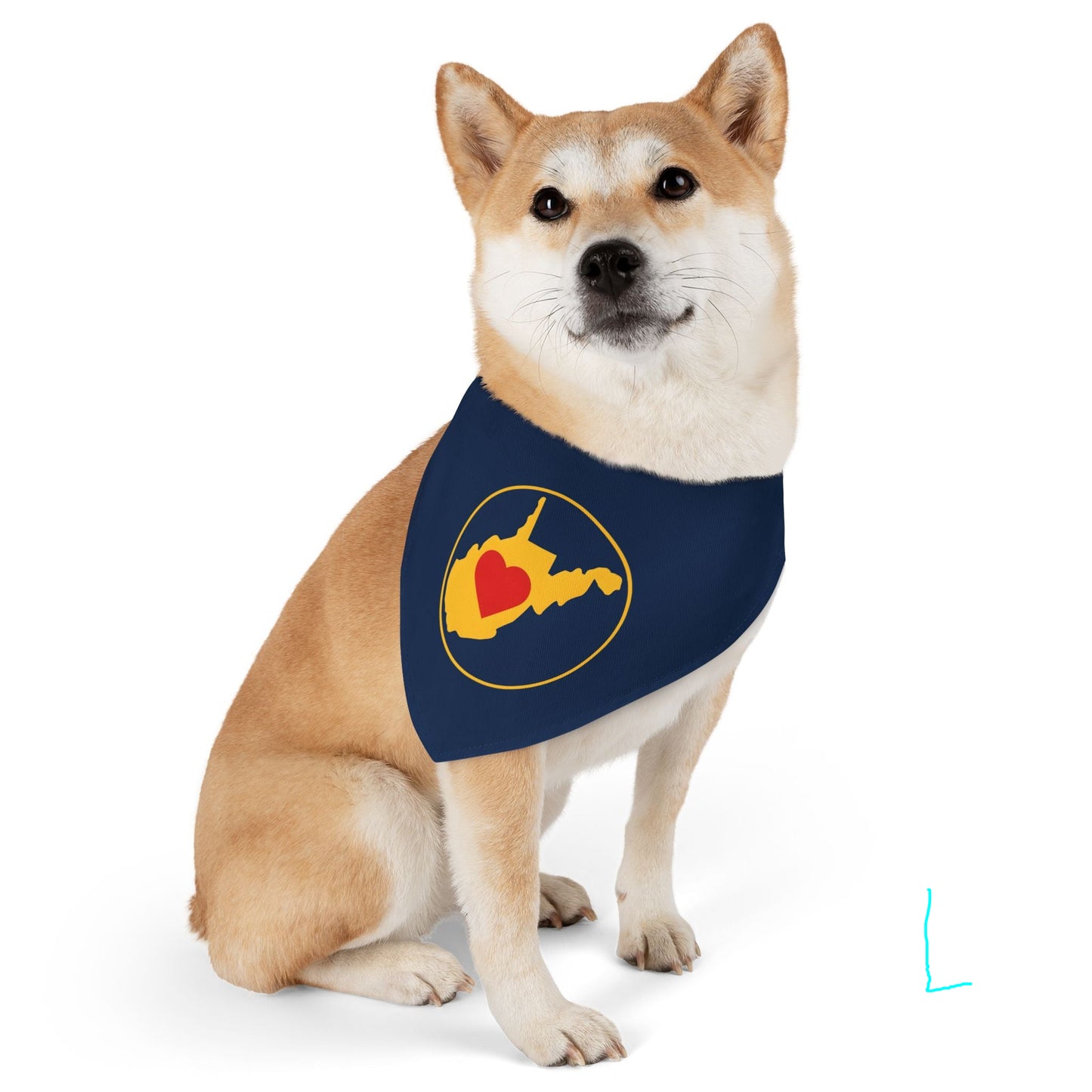 Pet Bandana Collar, Adjustable | Heart WV