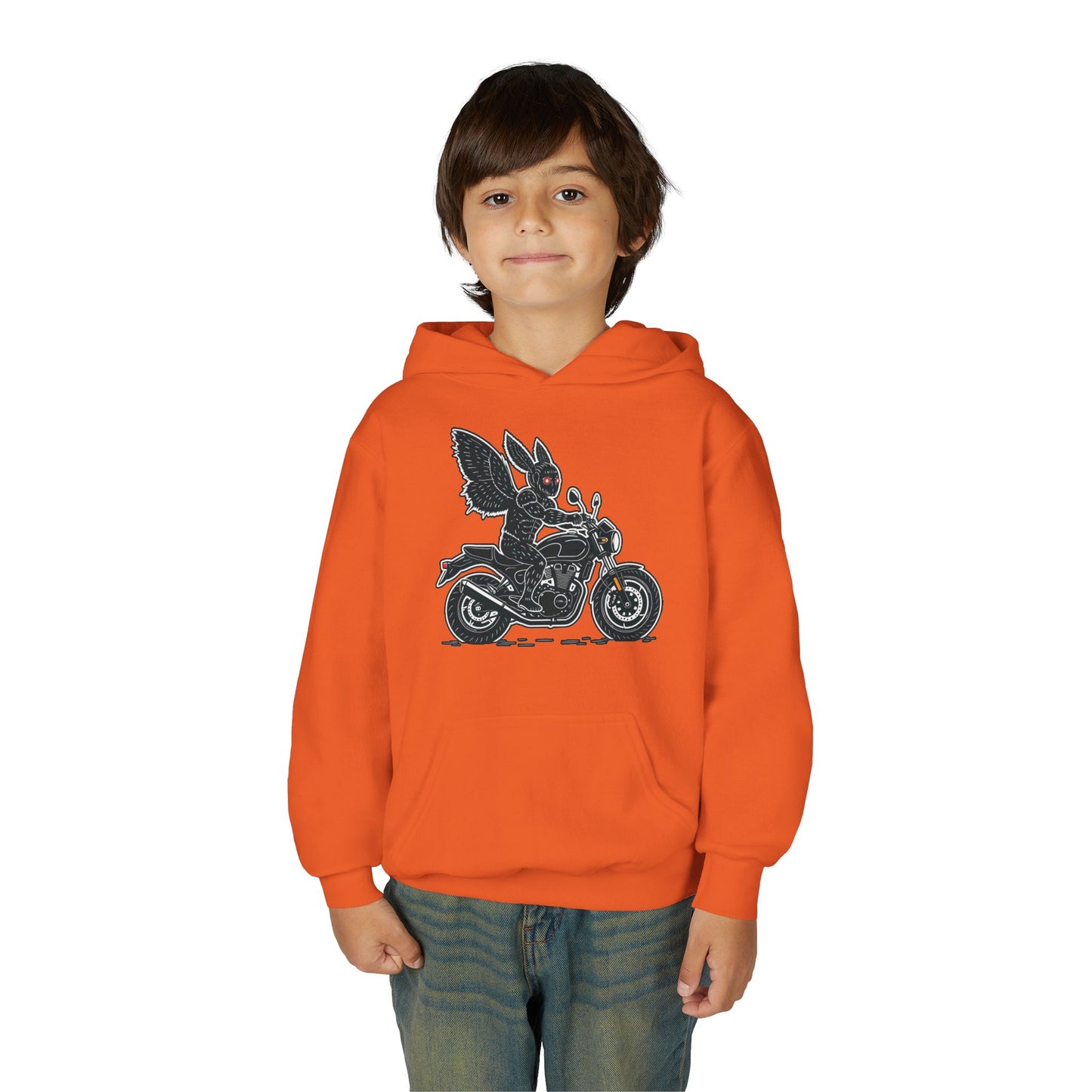 Cozy Youth Hoodie | Biker Mothman