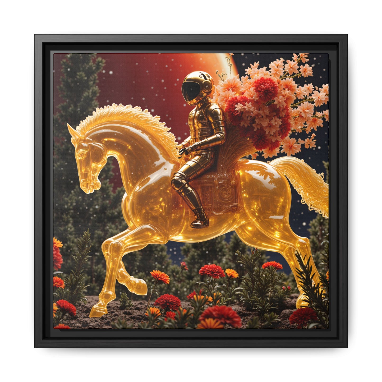 Framed Canvas Artprint | Petalborne Reveries 01 by Nicodemus Studios