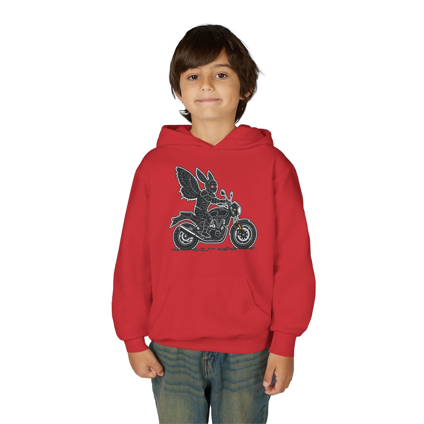 Cozy Youth Hoodie | Biker Mothman