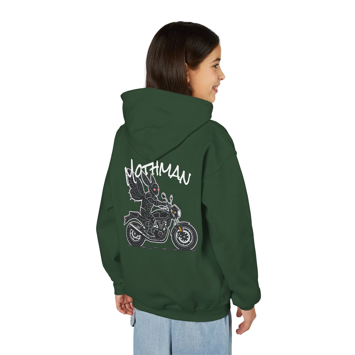 Cozy Youth Hoodie | Biker Mothman