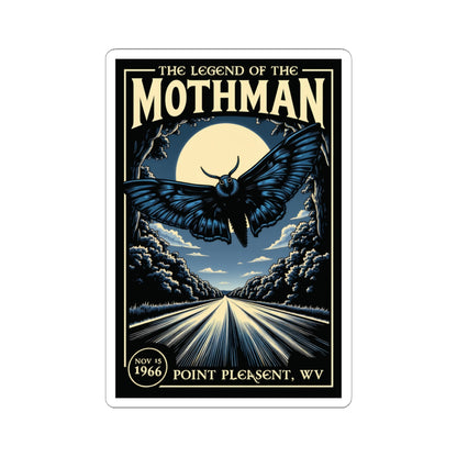 Kiss-Cut Stickers | The Legend of The Mothman Vintage Style Graphic