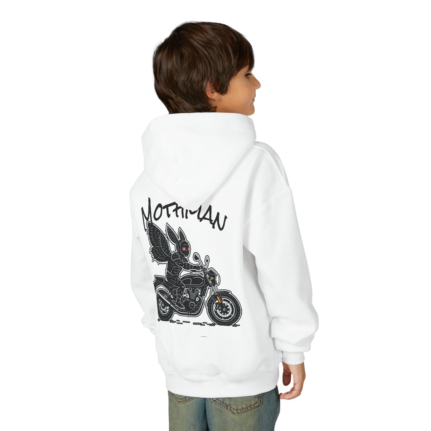 Cozy Youth Hoodie | Biker Mothman