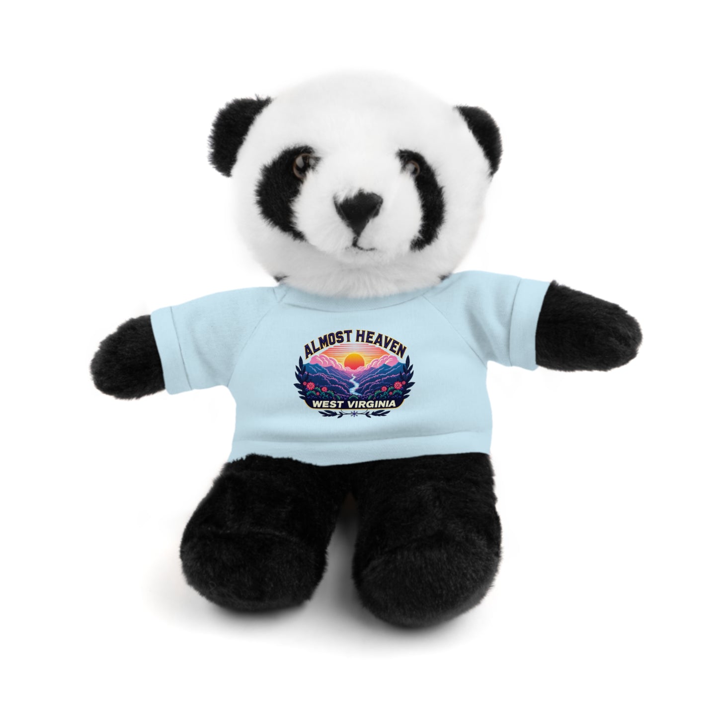 Stuffed Animals with Tee-Light Blue-Panda-8"-Nicodemus Studios