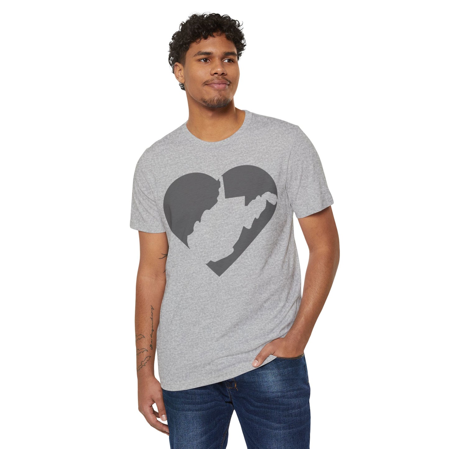 Recycled Organic T-Shirt | WV Heart Design