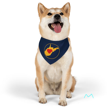 Pet Bandana Collar, Adjustable | Heart WV