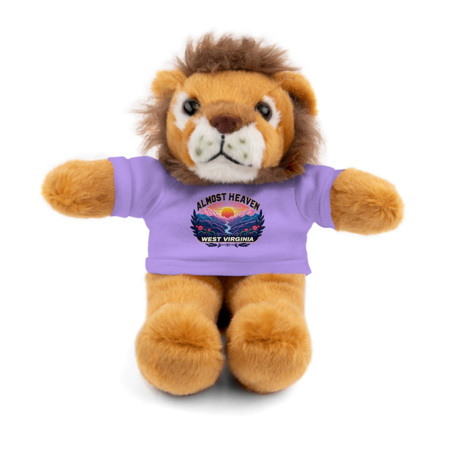 Stuffed Animals with Tee-Lavender-Lion-8"-Nicodemus Studios