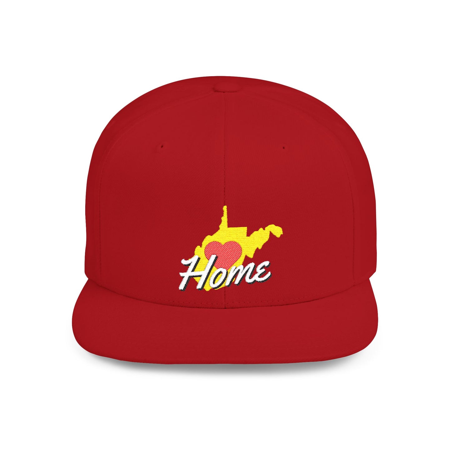 Flat Bill Snapback Hat | West Virginia Home Love-Dark Colors