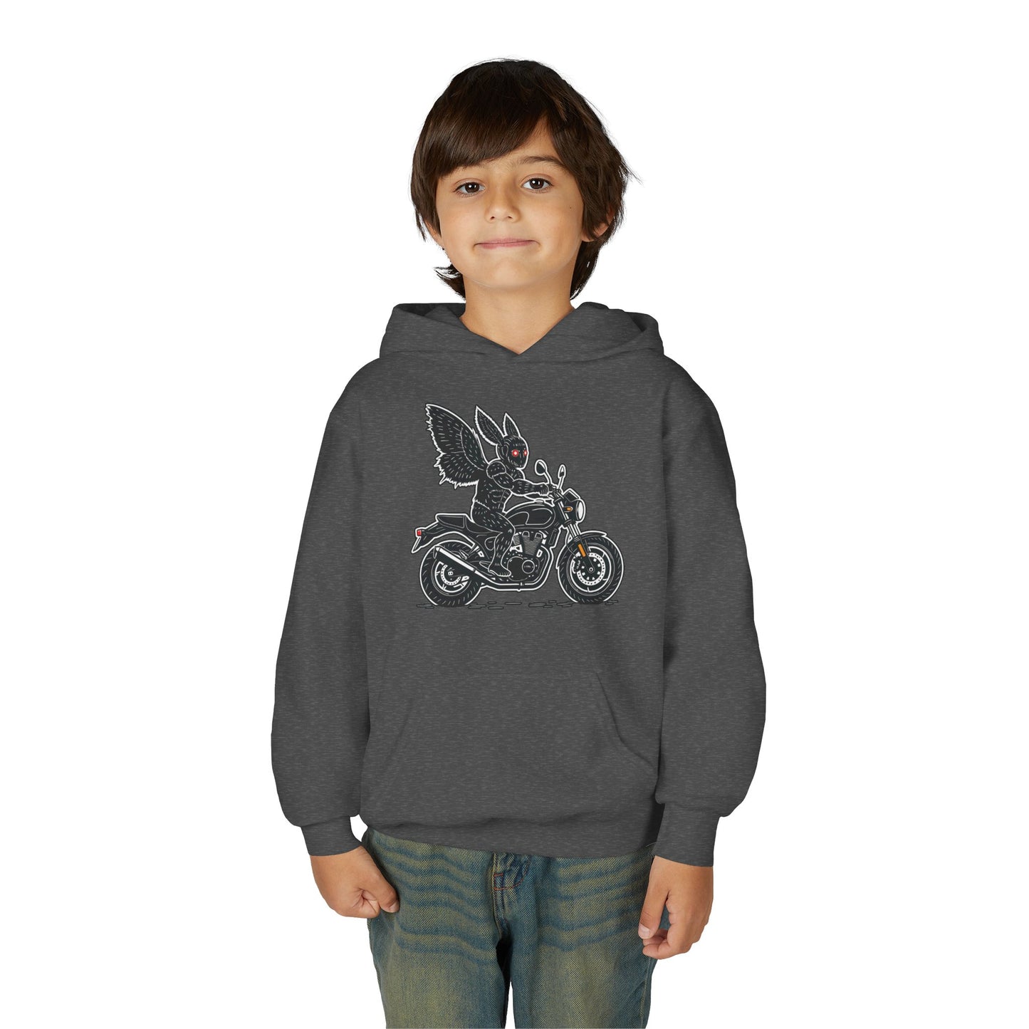 Cozy Youth Hoodie | Biker Mothman