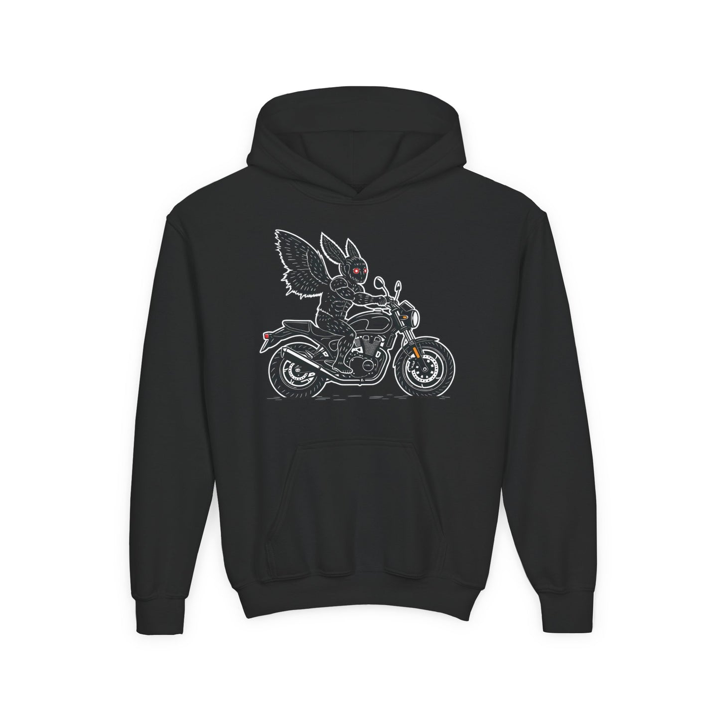 Cozy Youth Hoodie | Biker Mothman