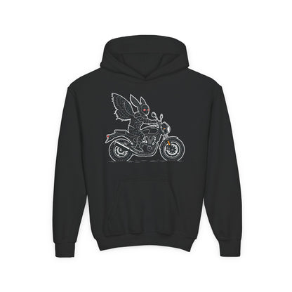 Cozy Youth Hoodie | Biker Mothman