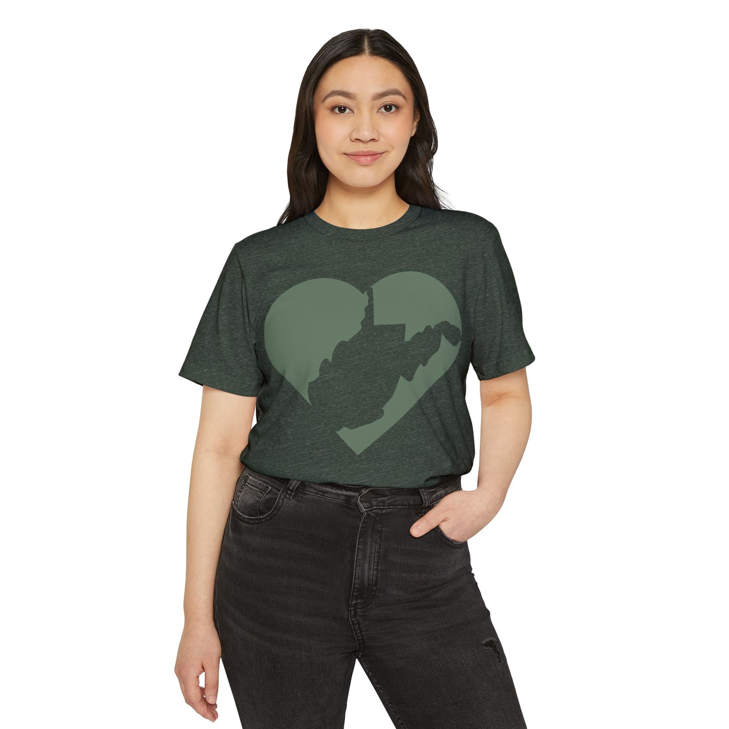 Recycled Organic T-Shirt | WV Heart Design