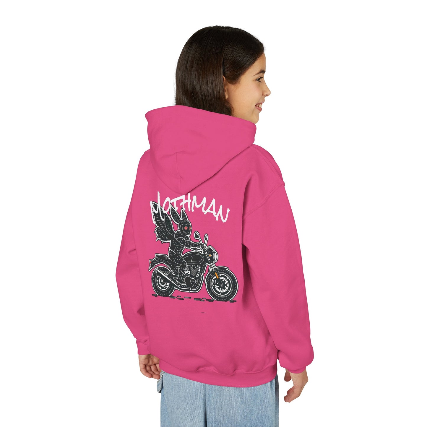 Cozy Youth Hoodie | Biker Mothman