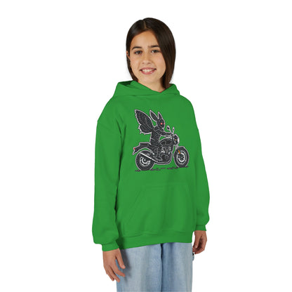 Cozy Youth Hoodie | Biker Mothman